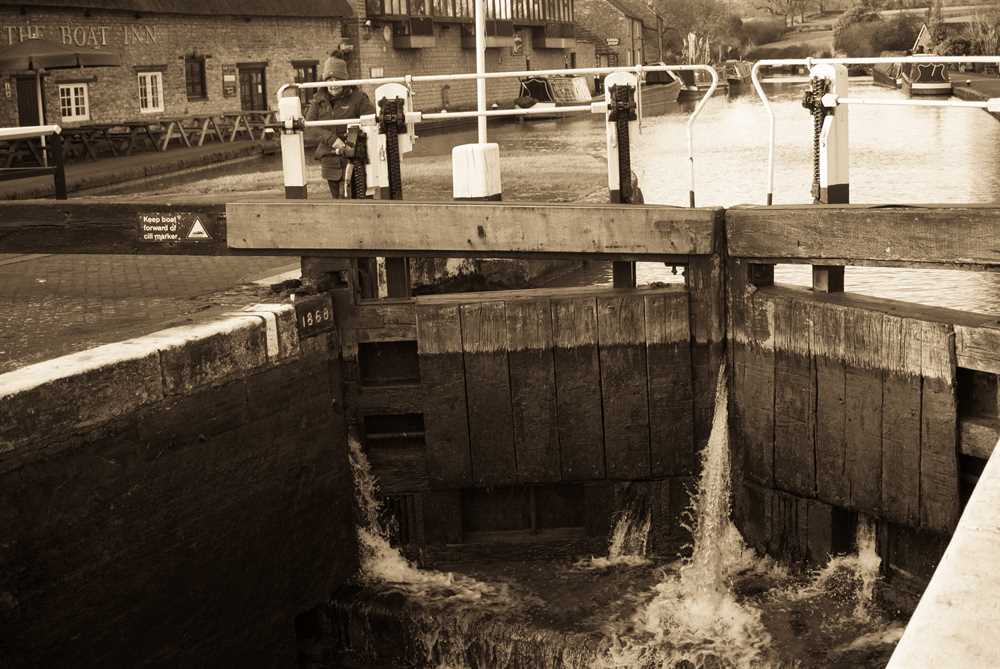 Canal Lock Stoke Bruerne Northamptonshire