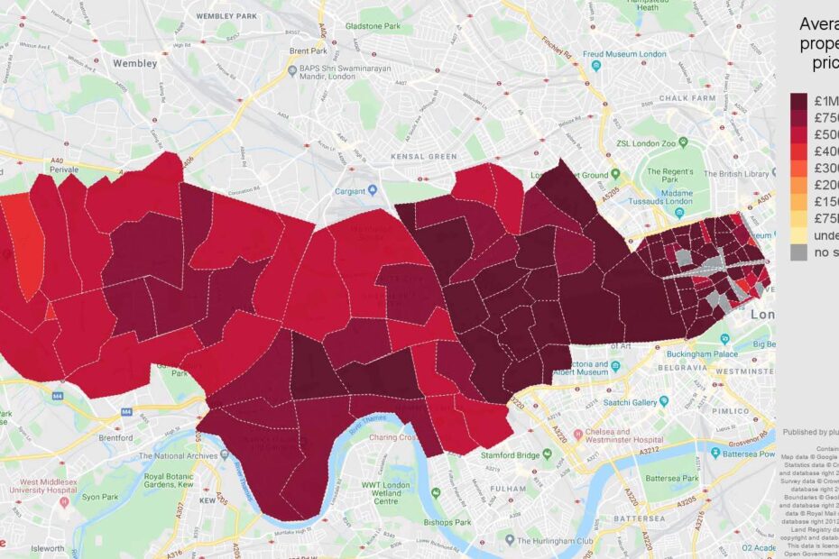 Central London Market Update April 2022 3 West London house prices map 1